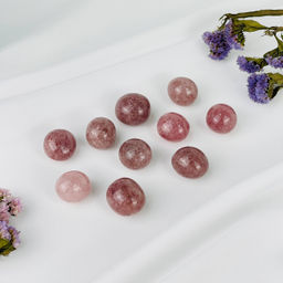 Галтовка из Клубничного кварца (25 шт)