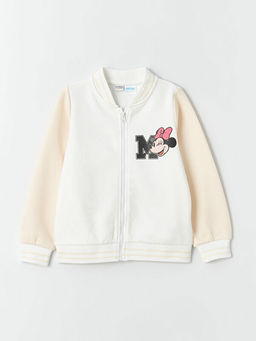 Minnie Mouse Bask?l? Uzun Kollu K?z ?ocuk Kolej Ceket