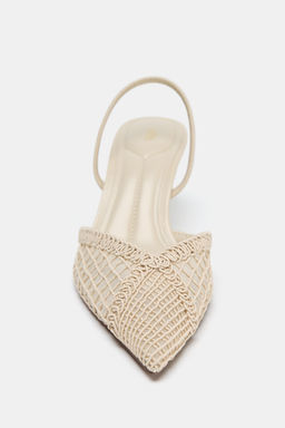 BRAIDED SLINGBACK HEELS