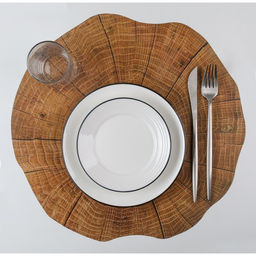 Цена за 12 шт. Салфетка сервировочная на стол Спил, 3839 см, цвет коричневый