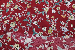 Штапель Теплые воспоминания цв.бордово-красный, ш.1.45м, вискоза-100%, 110гр/м.кв - Купава фото 4