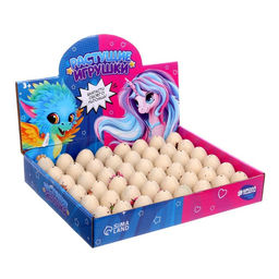 Цена за 48 шт. Растущая игрушка «Яйцо с картинкой. Динозавры», 3×4 см, МИКС