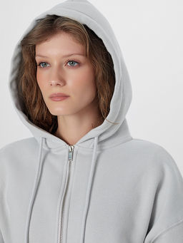 Толстовка женская серая на молнии - Mark formelle фото 4