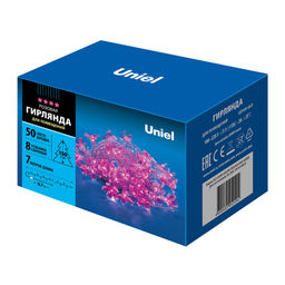 ULD-S0700-050/DTA PINK IP20 PINK SAKURA Гирлянда светодиодная с контроллером Сакура розовая, 50 светодиодов, 7 м, розовая,IP20,провод прозрачный