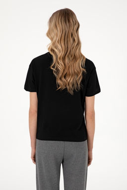 Kad_n Siyah Bisiklet Yaka Ti__rt Sepette S_rpriz _ndirim - U.s. polo assn фото 5