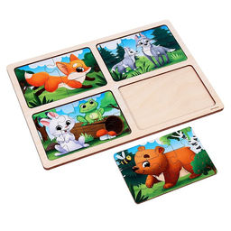 Пазлы Лесные зверята - Лесная мастерская фото 7