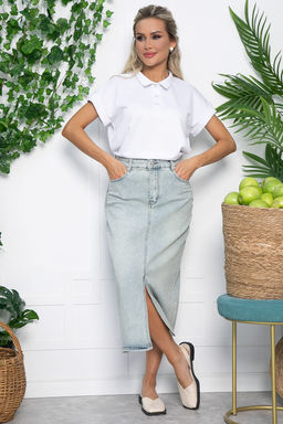 Юбка Мюнхен (голубо-зеленая) Ю13644-4М - Lt collection фото 7