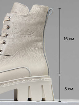 Ботинки 346.чанкиbe. Бежевый макс/Байка