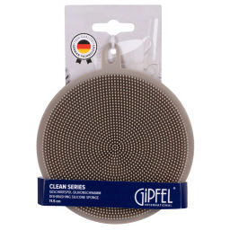 51847 GIPFEL Губка силиконовая CLEAN SERIES для мытья посуды, 11,5 см. Цвет: бежевый  фото 3