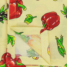 Скатерть-дорожка на стол 145х50см "Перцы, вид 1", рогожка (хлопок 100%) 171г/м2, упаковка классическая, пакет ПВХ 28х41см, "Домашняя мода" (Россия)