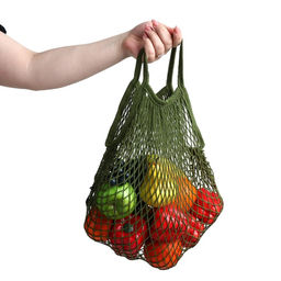 Сумка-авоська плетёная, клетка 1.5 см, зелёная