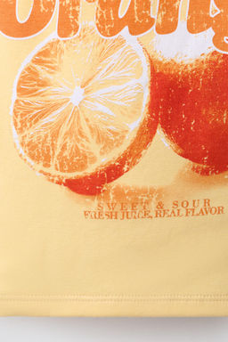 TOP RIB ESTAMPADO FRUTAS / Naranja - Zara фото 7