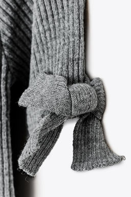 RIBBED KNIT SWEATER WITH BOWS - Zara фото 8