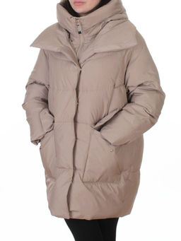 Z24-830 BEIGE Куртка зимняя женская оверсайз (200 гр. тинсулейт)