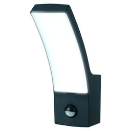 ULU-S71A-12W/4000K SENSOR IP65 BLACK Светильник светодиодный уличный с датчиком движения. Архитектурный накладной. Белый свет (4000K). Корпус черный. TM Uniel.