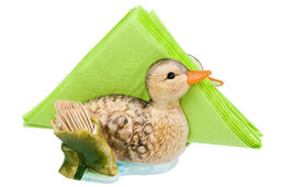 Салфетница с вазочкой под зубочистки 15*12*10 см "Уточка"