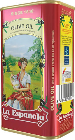 Масло оливковое рафинированное с добавлением нерафинированного Olive Oil Classic "La Espanola" ж/б (0,916 кг/1 л)
