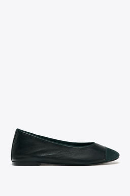 LEATHER BALLET FLATS - Zara фото 2