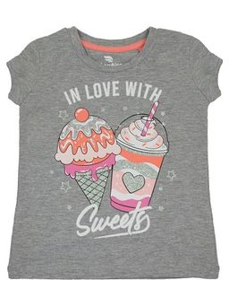 CRB wear/CSKG 63102-11-317 Футболка для девочки,светло-серый меланж/Ex.Cherubino
