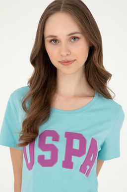 Женская мятная базовая футболка Неожиданная скидка в корзине - U.s. polo assn фото 2