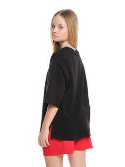 Футболка оверсайз с принтом 22-7453 белый - Mini maxi фото 17