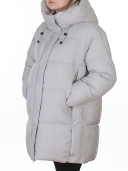 8888 LT. GRAY Куртка зимняя женская оверсайз (200 гр. холлофайбер)