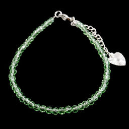 Браслет Шпинель с алмазной огранкой Зеленый 3мм