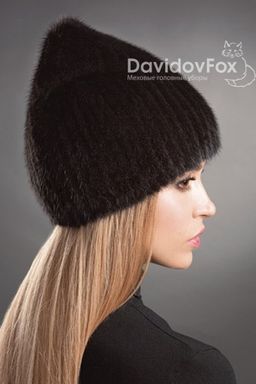 Шапка Бини норка блэк