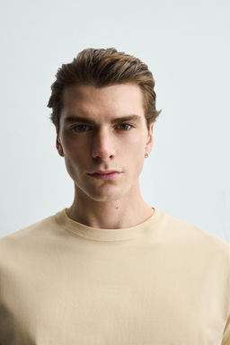 CAMISETA MEDIUM WEIGHT B?SICA / Crema - Zara фото 5