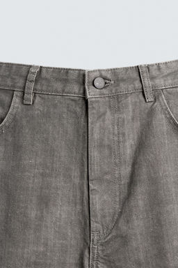 PANTAL?N STRAIGHT FIT ESPIGA / Gris / Tostado - Zara фото 9