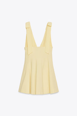 CONTRASTING SHORT DRESS WITH BOWS - Zara фото 25