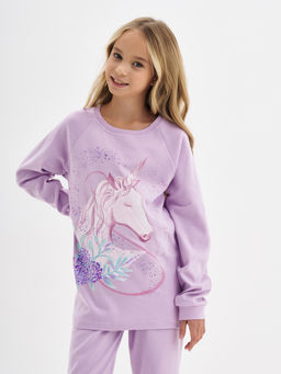 Сиреневая пижама для девочки с единорогом - Kogankids фото 11