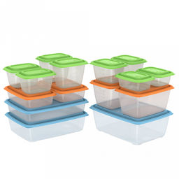 Контейнер для продуктов Гурман-6 набор 15шт: 0,31л 2шт, 0,45л 4шт, 0,56л 2шт, 0,8л 2шт, 1,5л 2шт, 1,8л 2шт, 2,7л, 3,5л, полипропилен, подходит для СВЧ и заморозки (Россия)