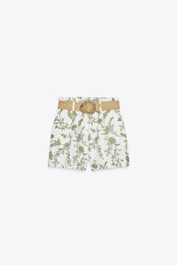 PRINTED BERMUDA SHORTS WITH PERFORATED EMBROIDERY - Zara фото 12