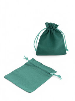 Цена за 50 шт. Мешочек подарочный «Хлопок», 10×12 см, тиффани