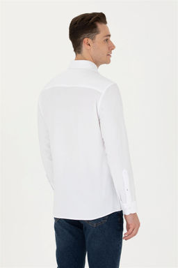 U. S. Polo Assn / Мужская белая базовая рубашка с длинным рукавом - U.s. polo assn фото 12