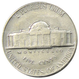 Монета 5 центов 1970 года S США