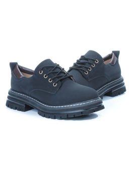 03-P8204-2 BLACK Полуботинки женские (натуральная кожа, нубук) - No name фото 13