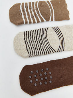 Desenli Erkek Bebek Soket ?orap 3l?