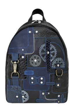 Сумка с аппликацией ДС-362-170 черный+синий