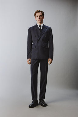 BLAZER TRAJE RAYA DIPLOM?TICA 100% LANA / Marino