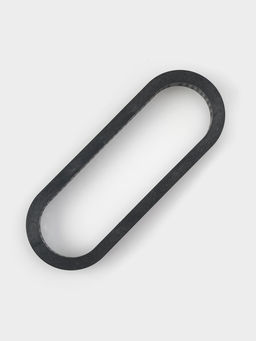 Формы для выпечки перфорированные Доляна «Овал», набор 6 шт., пластик, 14.6×5.4×2 см, чёрные