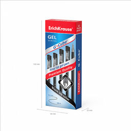 Цена за 12 шт. Ручка гелевая ErichKrause G-Cube® Stick Classic 0.5, цвет чернил черный (в коробке по 12 шт.)  фото 10