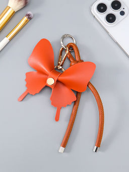 Брелок на карабине "Бабочка с узлом" красно-бордовый 13,5х9,5х2,5 см