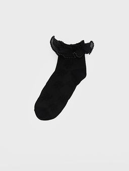 Boncuk ??lemeli Kad?n Soket ?orap