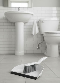 Цена за 2 шт. Комплект щетка-сметка "Good" с совком с кромкой (белый) 223200929/01