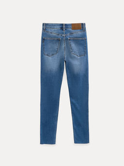 CONTE CON-721 Джинсы skinny с эффектом потёртостей и необработанным краем blue - Conte elegant фото 9