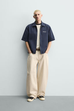 SOBRECAMISA RELAXED FIT CREMALLERA / Azul
