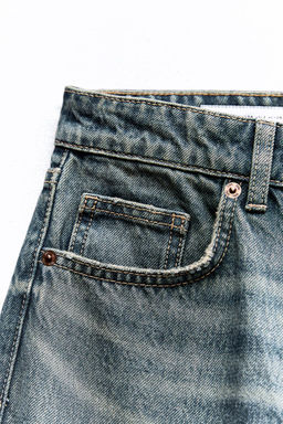 TRF WIDE-LEG MID-RISE FULL LENGTH JEANS - Zara фото 23