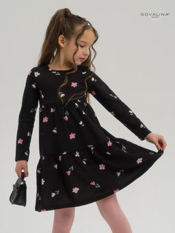 Платье Тиана тюльпаны на черном - Sovalina фото 9